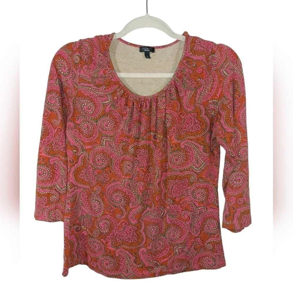 Talbots Ladies Long Sleeve Pullover Top- L